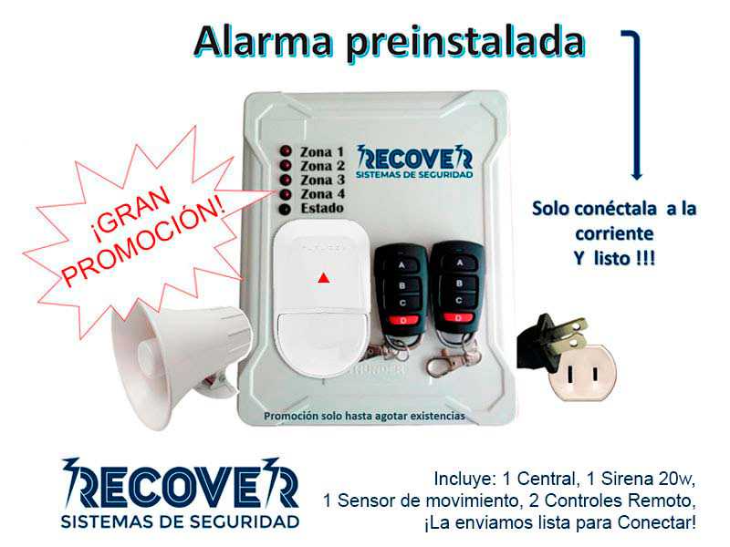 Kit Alarma para casa inalámbrica wifi (HF) - Recover Sistemas de Seguridad